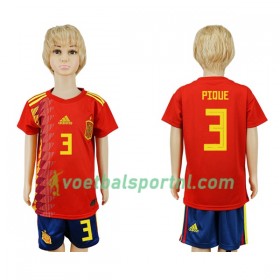 Spanje Pique 3 Kind Thuis Tenue WK voetbal 2018